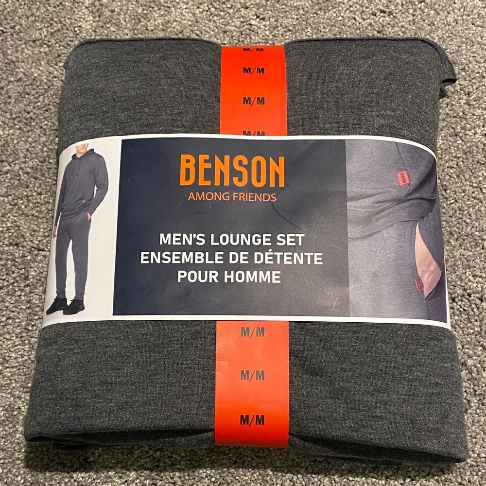 Benson Men's Lounge Set in Dark Gray new in package